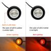 Dream lighting 12volt 3/4 Inch Amber LED Side Marker Lights Trailer Led Clearance Light Recessed Mount Pack of 10 view 4
