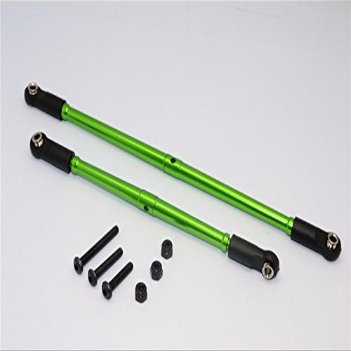 GPM For Gmade Crawler R1 Rock Buggy Upgrade Parts Aluminum 4mm Anti-Thread Steering Tie Rod - 2Pcs Set Green