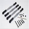 GPM For Vaterra K5 Blazer Ascender Upgrade Parts Aluminium Front Anti-Thread Tie Rod 110mm For 308mm Wheelbase - 4Pcs Set Gray Silver view 1