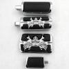 XKMT-Chrome Wing Skull Zombie Emblem With Black Eye Series Foot Pegs See Compatible With fitment detail [B013QAR57Q] view 4