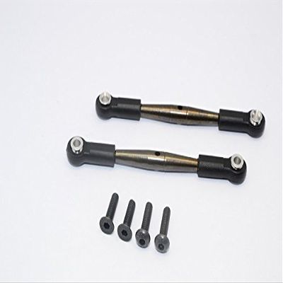 GPM For Tamiya Wild Willy 2 Upgrade Parts Spring Steel Anti-Thread Steering Tie Rod - 1Pr Set Black