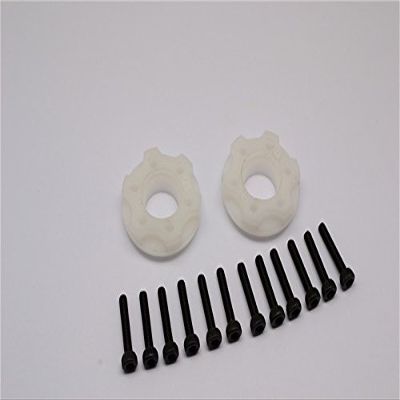 Axial Yeti (AX90026) & Yeti SCORE (AX90050, AX90068) Upgrade Parts Delrin Hex Wideners (+5mm Thickness) - 2 Pcs Set Black