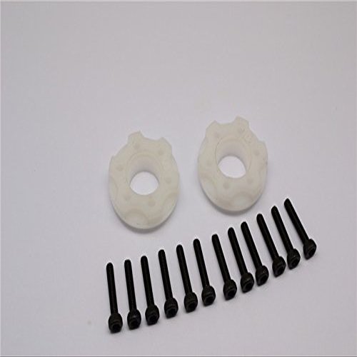 Axial Yeti (AX90026) & Yeti SCORE (AX90050, AX90068) Upgrade Parts Delrin Hex Wideners (+5mm Thickness) - 2 Pcs Set Black