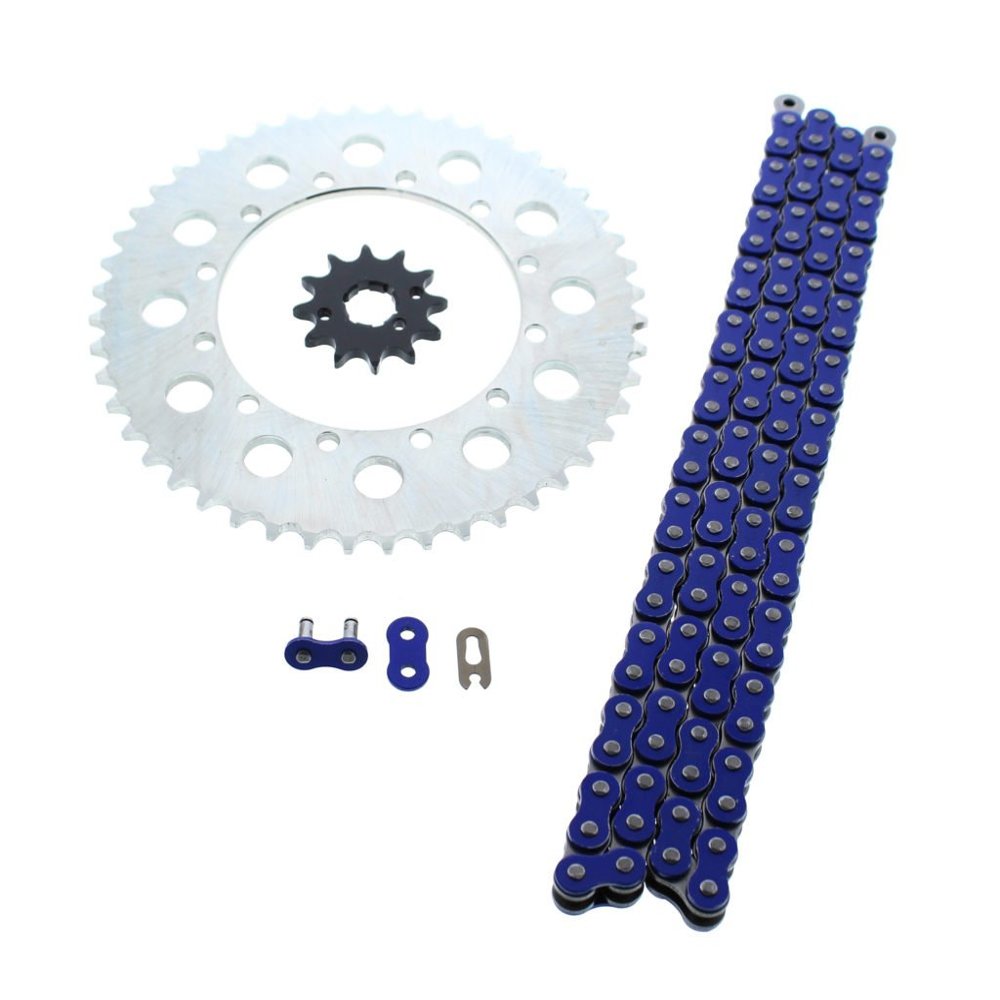 1991-1994 fits Kawasaki KDX250 KDX 250 Blue Chain and Sprocket Silver 12/48 112L