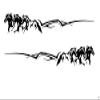 2 Pcs Horse Trailer Decals 63.5 x 8.5 Inch Self-Adhesive Car Side Body Stickers Black Vinyl Running Horse Graphic Decals for Trailer, Car, Truck, SUV, RV, Camper, Motorcoach Decor-940 view 1