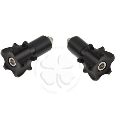 Black Handle Bar End CNC Striker Weight Slider Hollow 7/8 Bars 6mm Slug