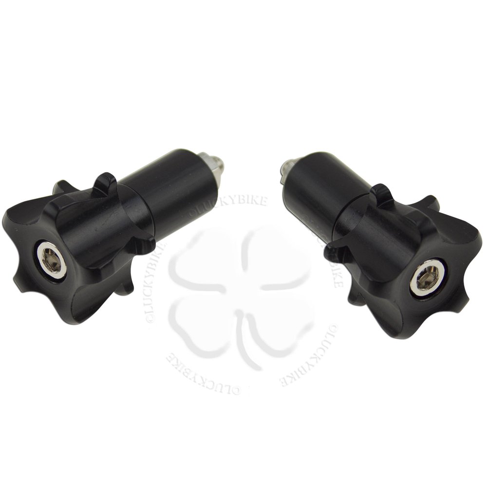 Black Handle Bar End CNC Striker Weight Slider Hollow 7/8 Bars 6mm Slug