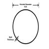 HPS AT45-300-CLR-3 6061 T6 Aluminum Elbow Pipe Tubing, 16 Gauge, 45 Degree Bend, 3" OD, 0.065" Wall Thickness, 3" Center Line Radius view 4