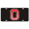 Ohio State Black Laser Cut License Plate - Alternate Logo view 1