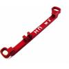 Hot Racing KMT49LP2 Aluminum Steering Link Long +2 Deg (Red) - Kyosho Mr-03 view 1