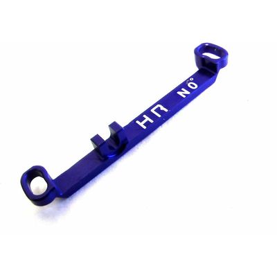 Hot Racing KMT49SZ Aluminum Steering Link Short 0 Deg (Blue) - Kyosho Mr-03