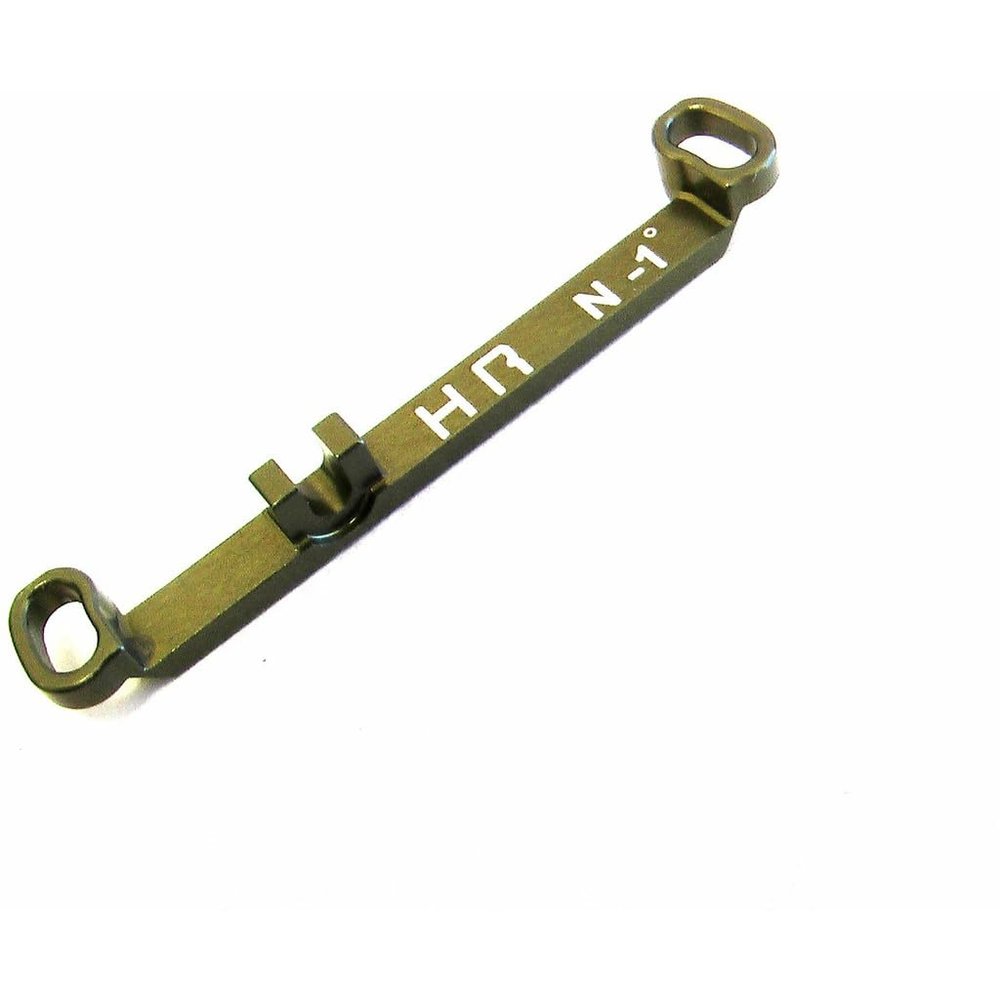 Hot Racing KMT49SN1 Aluminum Steering Link Short -1 Deg (Gunmetal) - Kyosho Mr-03