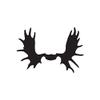Moose Antlers Hunting - Vinyl Decal Sticker - 5.5" x 3.75" - Black view 1