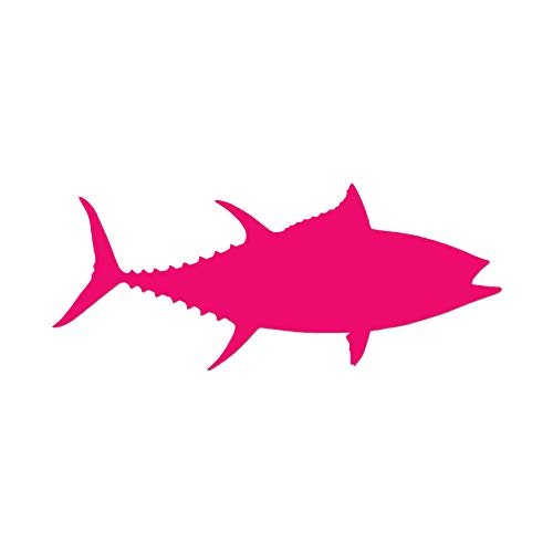 Bigeye Tuna Fish - Vinyl Decal Sticker - 9" x 3.75" - Hot Pink
