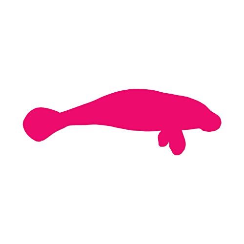 Manatee Sea Cow - Vinyl Decal Sticker - 9" x 3" - Hot Pink