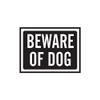 Beware Of Dog Sign - Vinyl Decal Sticker - 5" x 3.75" - Black view 1