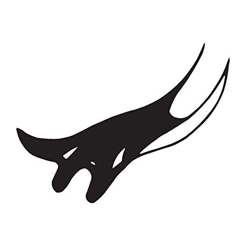 Manta Ray Stingray - Vinyl Decal Sticker - 7.75" x 5.75" - Black