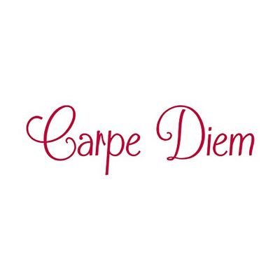 Latin Carpe Diem - Vinyl Decal Sticker - 9" x 2.75" - Red