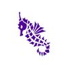 Tribal Sea Horse Seahorse - Vinyl Decal Sticker - 2.75" x 3.75" - Purple view 1