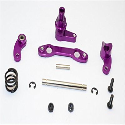 GPM For HPI Savage XS Flux Upgrade Parts Aluminum Steering Assembly With Bearing - 1 Set Purple