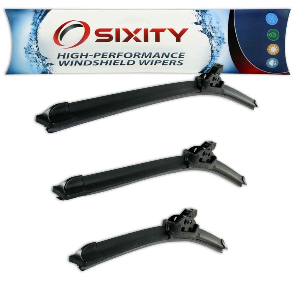 Sixity Auto XTS Frameless Front Rear Windshield Wiper Blades compatible with Chevy Equinox