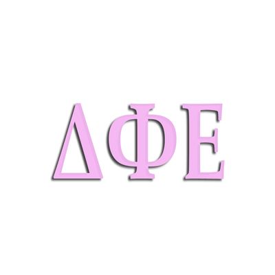 Officially Licensed Delta Phi Epsilon 8" x 3" Window Decal - Matte Pink