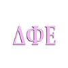 Officially Licensed Delta Phi Epsilon 8" x 3" Window Decal - Matte Pink view 1