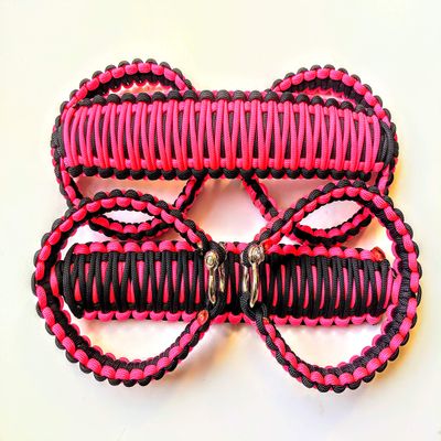 Happy Jeepinit Paracord Roll Bar Grab Handles for Wranglers - Neon Pink