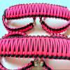 Happy Jeepinit Paracord Roll Bar Grab Handles for Wranglers - Neon Pink view 2
