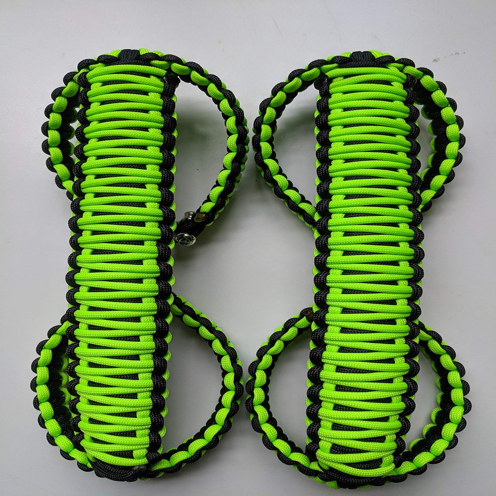 Happy Jeepinit Paracord Roll Bar Grab Handles for Wranglers - Gecko Green