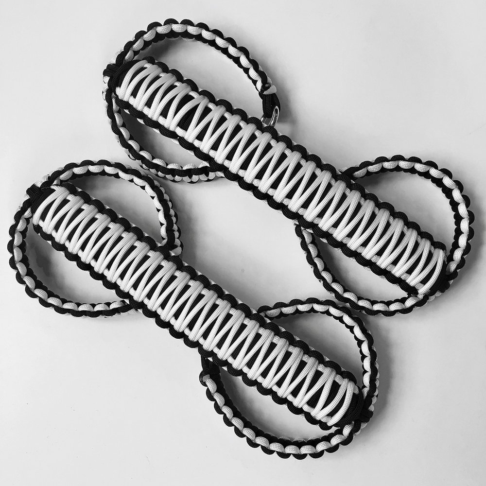 Happy Jeepinit Paracord Roll Bar Grab Handles for Wranglers - White