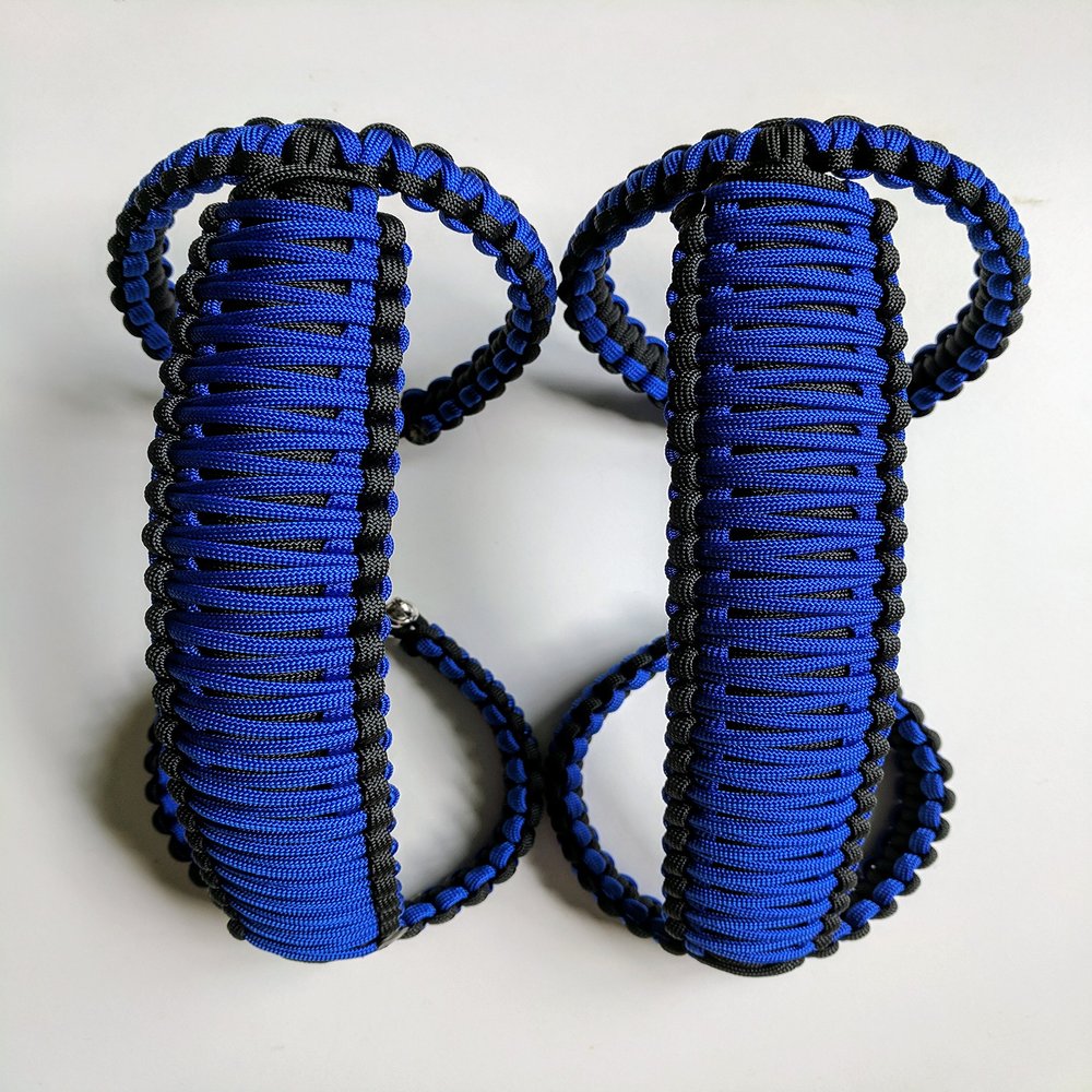 Happy Jeepinit Paracord Roll Bar Grab Handles for Wranglers - Ocean Blue