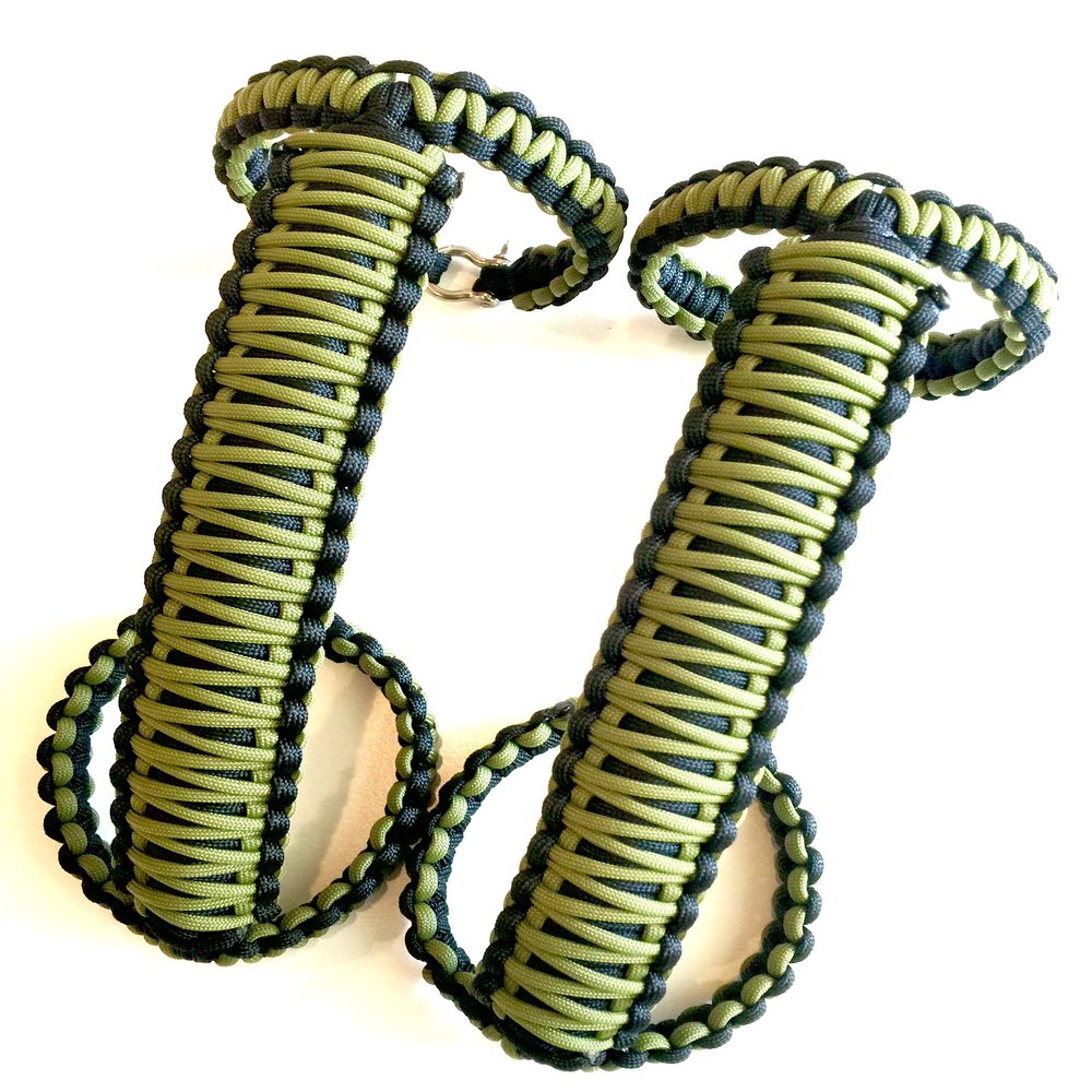 Happy Jeepinit Paracord Roll Bar Grab Handles for Wranglers - Commando Green