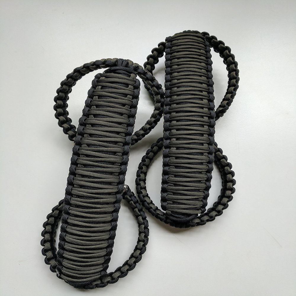 Happy Jeepinit Paracord Roll Bar Grab Handles for Wranglers - Olive drab