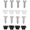 Deluxe License Plate Fastener, Nylon, White, 4-Pk. view 1