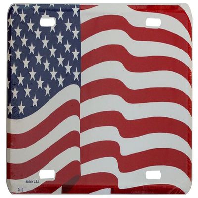 USA (Wavy) 6 inch x 12 inch Novelty Aluminum Wall Sign