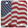 USA (Wavy) 6 inch x 12 inch Novelty Aluminum Wall Sign view 1