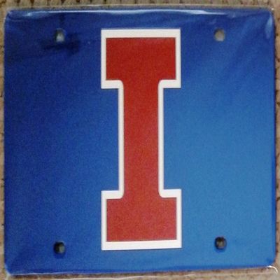 Illinois Illini BLUE SD49661 Deluxe Laser Cut Mirrored License Plate Tag University of