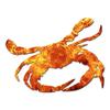 Crab Pincher Cancer - Vinyl Decal Sticker - 16" x 12" - Orange Flames view 1