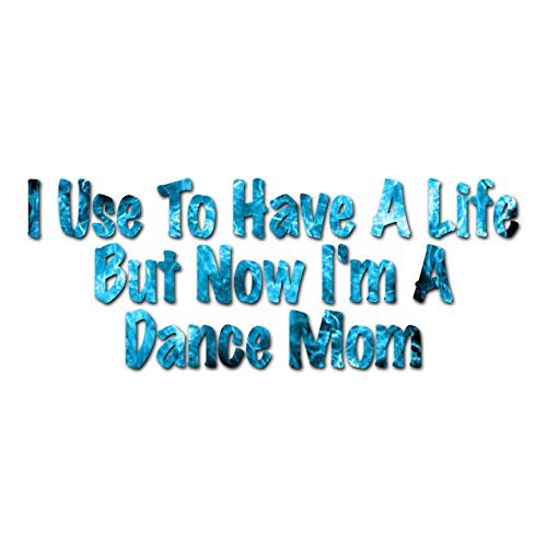 Used To Have A Life Now Dance Mom - Vinyl Decal Sticker - 12" x 4.75" - Blue Flames