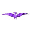 Dinosaur Pterodactyl - Vinyl Decal Sticker - 12" x 3" - Purple Flames view 1