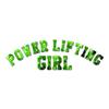Powerlifting Girl - Vinyl Decal Sticker - 17" x 5.25" - Green Flames view 1