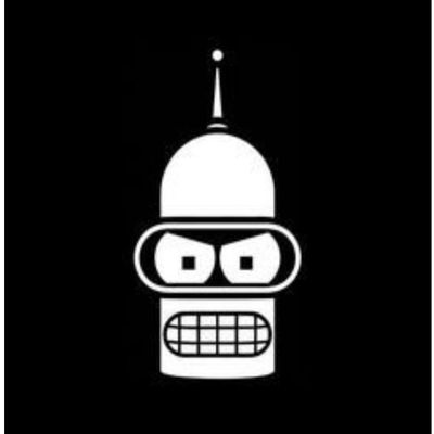 Crawford Graphix Futurama Bender Sticker Decal Car Window Wall MacBook Notebook Laptop (5.5" White)