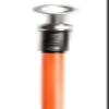 Venhill KAW-6027R Braided Stainless Steel Rear Brake Line for Kawasaki Versys 650 Non-ABS 2007-2014 - Orange w/Chrome Banjos and Bolts view 1