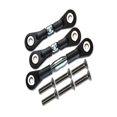 GPM For Tamiya TT-01 Upgrade Parts Aluminum Completed Tie Rod With Screws - 3Pcs Set Gray Silver