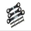 GPM For Tamiya TT-01 Upgrade Parts Aluminum Completed Tie Rod With Screws - 3Pcs Set Gray Silver view 1