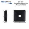RecPro 4" RV Bumper End Caps | Black | 2 Pack view 3