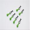 Body Clips + Aluminum Mount For 1/18 To 1/10 Models - 6Pcs Set Green view 1
