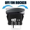 50 Caliber Racing Rocker Switch ON/Off LED Backlit -Auxiliary Switch- Blue- UTV, Auto, Boat 20A 12V [5362A6 Blue] view 3