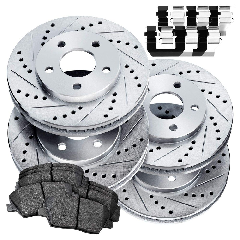 Power Sport Front Rear Brakes and Rotors Kit |Front Rear Brake Pads| Brake Rotors and Pads| Ceramic Brake Pads and Rotors - BLCC.66073.02